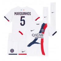 Paris Saint-Germain Marquinhos #5 Udebanesæt Børn 2024-25 Kortærmet (+ Korte bukser)